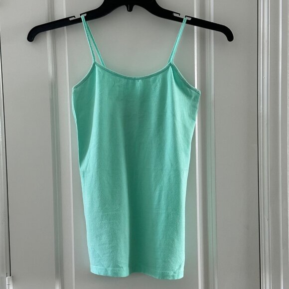 No Boundaries Mint Green Spaghetti Strap Tank Top S Cotton & Spandex Stretch Fab - Picture 1 of 4